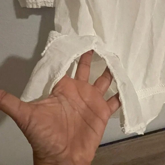 La Cotonniere Women's White Embroidered Long Sleeve Dress 3XL - Picture 11 of 13